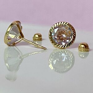10k Solid Gold Earrings / Gold Piercing Studs / Earrings for Kids